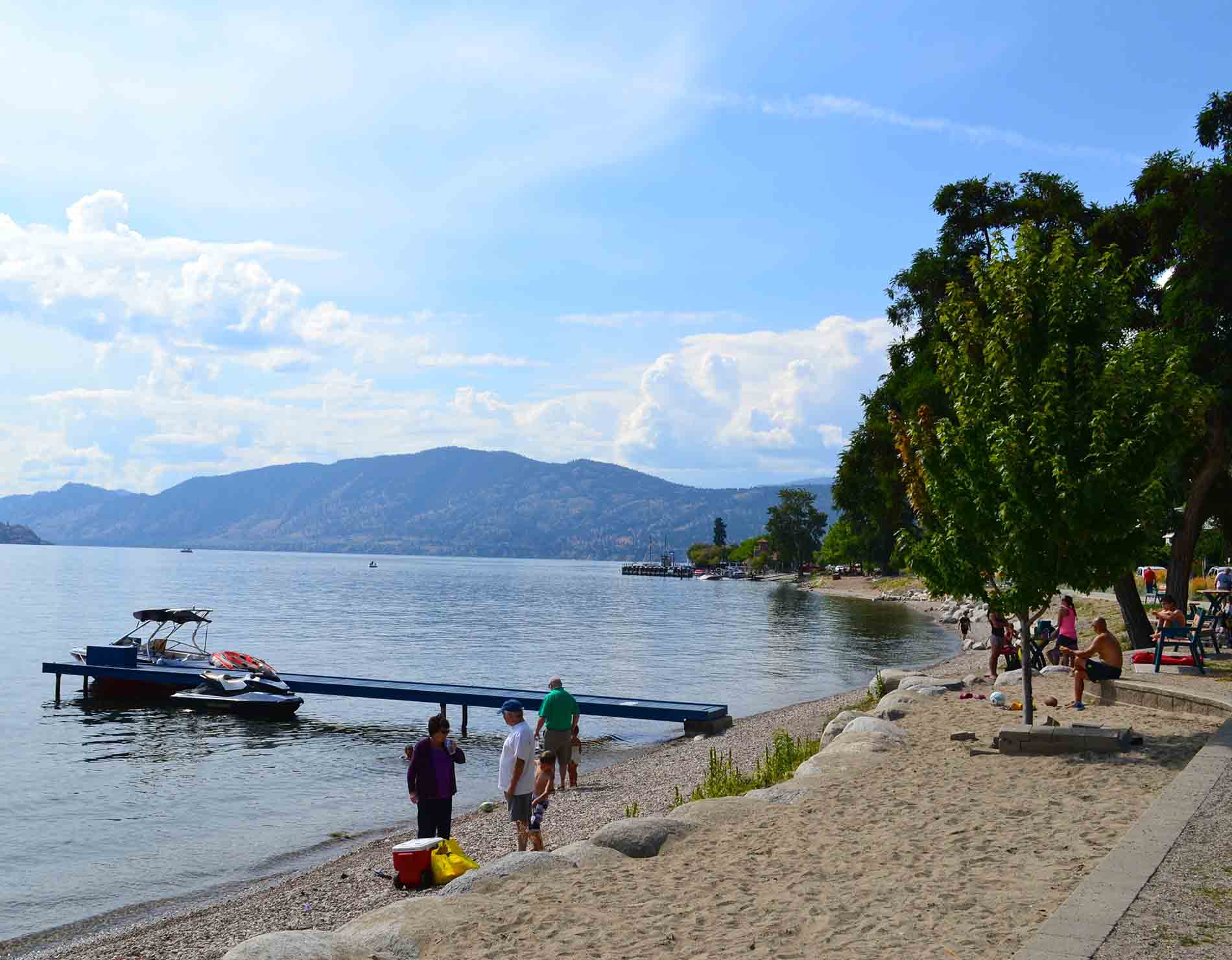 Beach in Peachland on Okanagan Lake